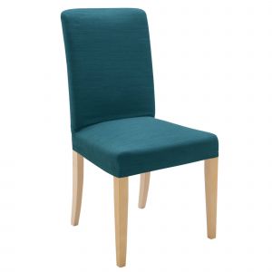 Housse Chaise Unie Extensible - Housse Intégrale Ou Assise Seule - Blancheporte - Couleur Bleu - Taille Taille Unique