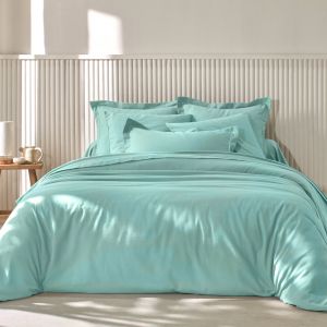 Linge de lit uni flanelle - Housse De Couette 2 Personnesonnes : 200x200cm - Turquoise - Colombine - Couleur Turquoise - Taille Housse de couette 2 personnes : 200x200cm