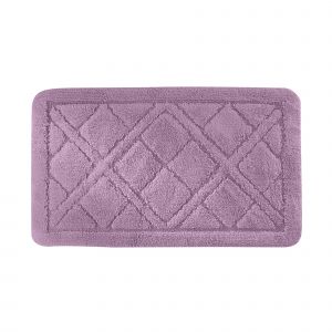 Tapis De Bain Losanges - Blancheporte - Couleur Violet - Taille Contour : 50x40cm