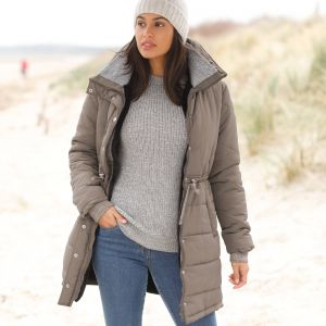 Doudoune Longue Matelass&eacute;e Imperm&eacute;able, &Agrave; Capuche - Blancheporte - Couleur Doudoune - Taille Taille Unique