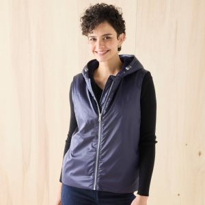 Parka Imperméable Fourrée, Sans Manches - Blancheporte - Couleur Bleu - Taille 48