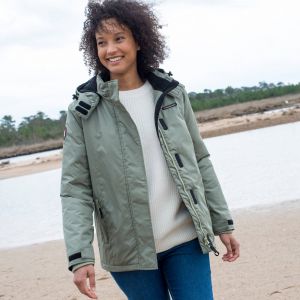 Parka imperméable doublée polaire unie - 48 - Vert - Outdoor Collection - Couleur Vert - Taille 48