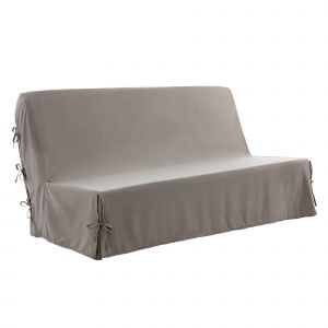 Housse Canapé Clic-clac Standard Microfibre - Blancheporte - Couleur Taupe - Taille Housse clic clac non matelassée : 140x190cm