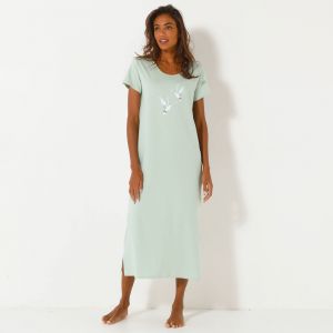 Chemise De Nuit Longue Oiseaux - Blancheporte - Couleur Chemise de nuit longue - Taille 52