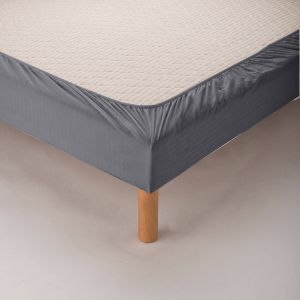 Bande Cache-sommier Tissu Microfibre - Blancheporte - Couleur Gris - Taille Cache-sommier 2 personnes : 140x190cm