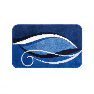 Tapis De Bain Fantaisie Zilla - Blancheporte - Couleur Bleu - Taille Contour : 50x40cm