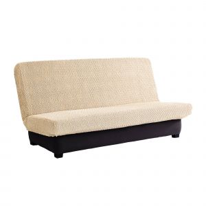 Housse Clic-clac Bi-extensible Gaufrée - Blancheporte - Couleur Taupe - Taille Housse clic clac non matelassée : 140x190cm