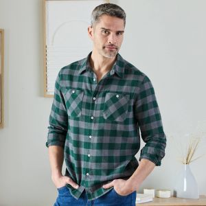 Chemise Carreaux &Eacute;cossais Flanelle - Blancheporte - Couleur Chemise - Taille 39/40