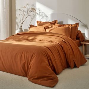 Linge de lit uni polyester-coton Colombine - Housse De Couette 2 Personnesonnes : 260x240cm - Violet - Colombine - Couleur Violet - Taille Housse de couette 2 personnes : 260x240cm