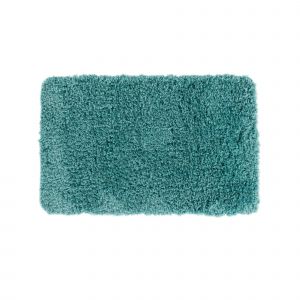 Tapis De Bain Uni Moelleux Microfibre - Blancheporte - Couleur Turquoise - Taille Contour : 50x40cm