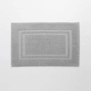 Tapis de bain éponge double liteau - Tapis De Bain : 50x80cm - Gris - Colombine - Couleur Gris - Taille Tapis de bain : 50x80cm