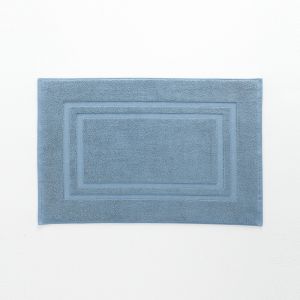 Tapis de bain éponge double liteau - Tapis De Bain : 50x80cm - Bleu - Colombine - Couleur Bleu - Taille Tapis de bain : 50x80cm