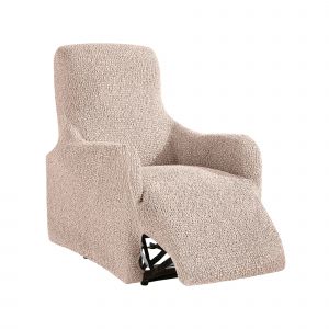 Housse Bi-extensible Imprimée Gaufrée Pour Fauteuil Relax - Blancheporte - Couleur Beige - Taille Housse fauteuil relax