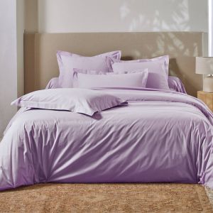 Linge de lit uni - coton bio** - Housse De Couette 2 Personnesonnes : 260x240cm - Violet - Colombine - Couleur Violet - Taille Housse de couette 2 personnes : 260x240cm