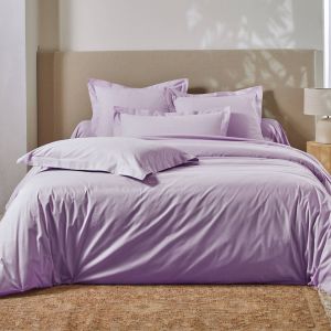 Linge de lit uni - coton bio(**) - Housse De Couette 2 Personnesonnes : 260x240cm - Violet - Colombine - Couleur Violet - Taille Housse de couette 2 personnes : 260x240cm