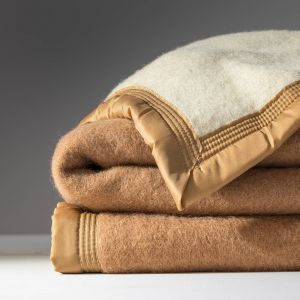 Couverture Bicolore Pure Laine 600 G/m&sup2; - Ourson - Taille Taille Unique