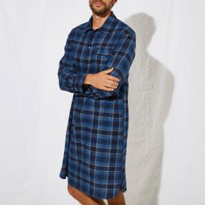 Liquette Pyjama Pilou Carreaux - Blancheporte - Couleur Bleu - Taille XL