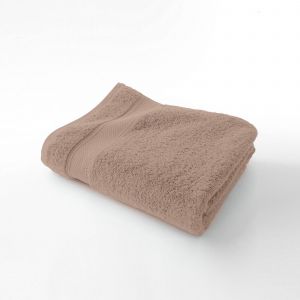 Collection serviettes de bain unies 540g/m2 confort luxe  - Drap De Douche : 68x132cm - Taupe - Colombine - Taille Drap de douche : 68x132cm