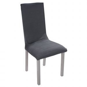 Housse Chaise Unie Extensible - Housse Intégrale Ou Assise Seule - Blancheporte - Couleur Gris - Taille Taille Unique