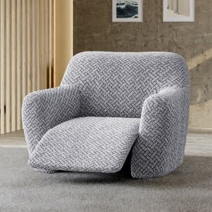 Housse Bi-extensible Microfibre Gaufr&eacute;e Graphique Sp&eacute;ciale Relax - Blancheporte - Taille Taille Unique