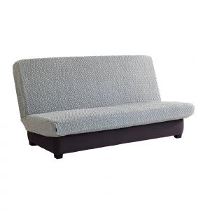 Housse Clic-clac Bi-extensible Gaufrée - Blancheporte - Couleur Gris - Taille Housse clic clac non matelassée : 140x190cm