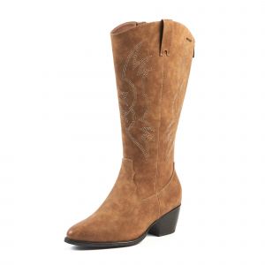 Bottes style santiags IRINA VARIO 2XL - 38 - Taupe - Gabylou - Couleur Bottes - Taille 38