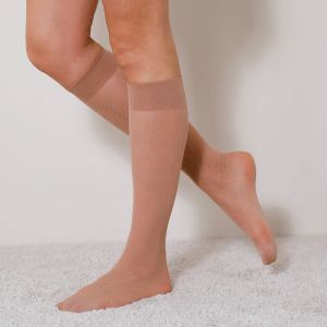 Mi-bas Effet Résille - Lot De 2 Paires - Blancheporte - Couleur Beige - Taille TU