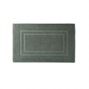 Tapis de bain &eacute;ponge double liteau - Tapis De Bain : 60x100cm - Kaki - Colombine - Taille Tapis de bain : 60x100cm