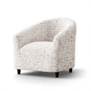 Housse Microfibre Bi-extensible Effet Faux Uni Spéciale Fauteuil Cabriolet - Blancheporte - Couleur Beige - Taille Housse de fauteuil
