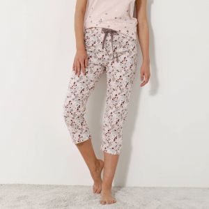Pantacourt Imprim&eacute; Fleuri - Jersey Coton - Blancheporte - Couleur Bas de pyjama - Taille 42/44