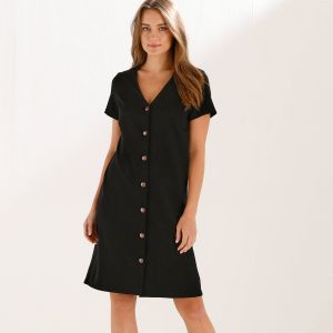 Robe Boutonn&eacute;e En Maille Milano - Blancheporte - Couleur Robe courte - Taille Taille Unique