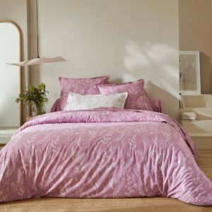 Linge de lit Alessia en coton imprimé fleuri - Housse De Couette 2 Personnesonnes : 260x240cm - Violet - Colombine - Couleur Violet - Taille Housse de couette 2 personnes : 260x240cm