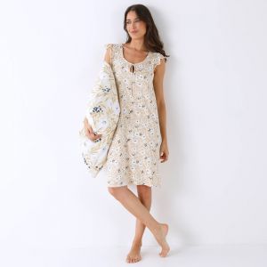 Nuisette Imprim&eacute; Floral Anna - Blancheporte - Couleur Nuisette - Taille 52