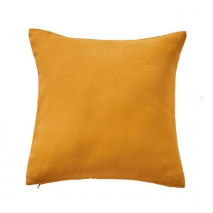 Housse de coussin unie bachette - Lot De 2 Housses De Coussin : 40x40cm - Jaune - Colombine - Taille Lot de 2 housses de coussin : 40x40cm