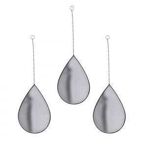 Lot De 3 Miroirs Gouttes &Agrave; Suspendre - Blancheporte - Couleur Miroir - Taille Lot de 3