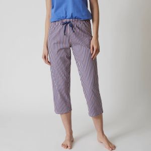 Pantacourt Pyjama Coton Imprim&eacute; Rayures - Blancheporte - Couleur Bas de pyjama - Taille 42/44