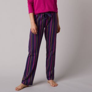 Pantalon De Pyjama Imprimé Rayé Estrella - Coton - Blancheporte - Couleur Bleu - Taille 38/40