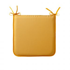 Galette De Chaise Unie Forme Carrée - Lot De 2 - Blancheporte - Couleur Jaune - Taille Taille Unique
