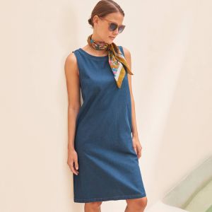 Robe Chasuble En Jean - Blancheporte - Couleur Robe courte - Taille 42