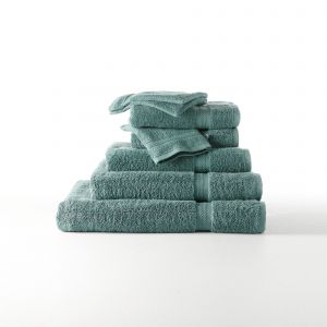 Collection serviettes de bain unies 420 g/m2 confort moelleux - Lot De 3 Gants - Vert - Colombine - Couleur Vert - Taille Lot de 3 gants