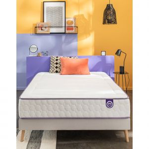 Matelas 560 ressorts + mémoire de forme Mérinos, confort moelleux H26 cm - Matelas 2 Personnes : 160x200cm - Blanc - Merinos - Couleur Blanc - Taille Matelas 2 personnes : 160x200cm