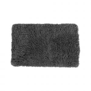 Tapis De Bain Uni Moelleux Microfibre - Blancheporte - Couleur Gris - Taille Contour : 50x40cm