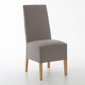 Housse De Chaise Microfibre - Blancheporte - Couleur Taupe - Taille Taille Unique