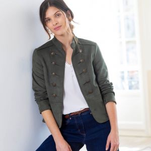 Veste Officier Suédine - Blancheporte - Couleur Kaki - Taille 44