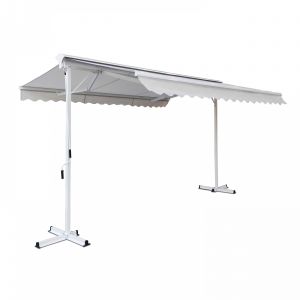 Store double pente en aluminium avec coffre - 3x4m