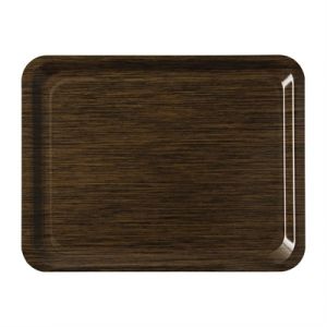 Plateau de service en m&eacute;lamine Roltex Casino 430x330mm antid&eacute;rapant weng&eacute;