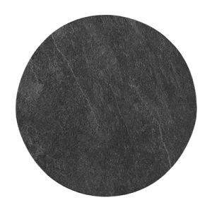 Planches de pr&eacute;sentation rondes en polyester bio Roltex S-Plank 40 cm ardoise (lot de 5)