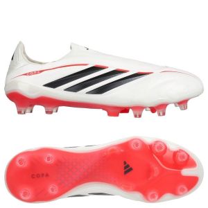 adidas Copa Pure IV Elite Laceless FG Born For Goals - Blanc/Argent&eacute;/Noir/Lucid Red - Herbe naturelle (FG), pointure 40⅔ - ['Blanc'] - Taille 40⅔