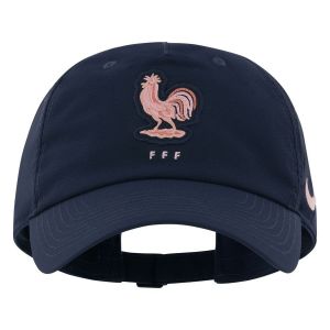 France Casquette Club EURO F&eacute;minin 2025 - Bleu Fonc&eacute;/Rose Corail - Nike, pointure Medium/Large - ['Bleu'] - Taille Medium/Large