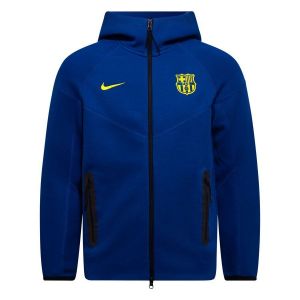 FC Barcelone Veste d'Entra&icirc;nement Tech Fleece FZ Coupe-Vent 4e - Bleu/Jaune - Nike, pointure Small - ['Bleu'] - Taille Small